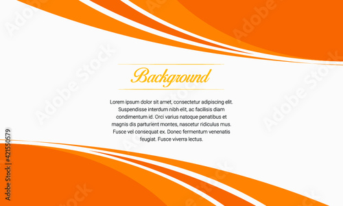 Abstract Orange Curve Business Background