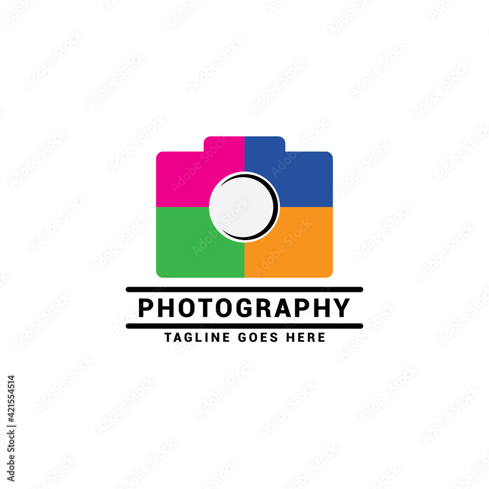 camera photography logo icon vector template. camera photography logo icon vector template.