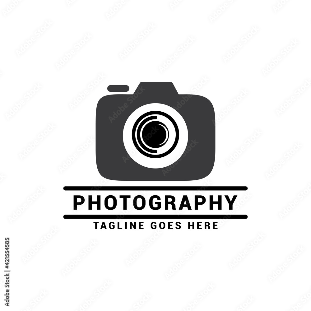 camera photography logo icon vector template.