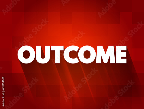 Outcome text quote, concept background