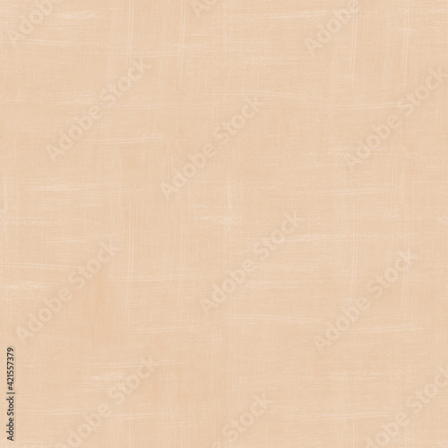 Beige hand-painted canvas seamless pattern. Abstract background imitates woven fabric using brush strokes.