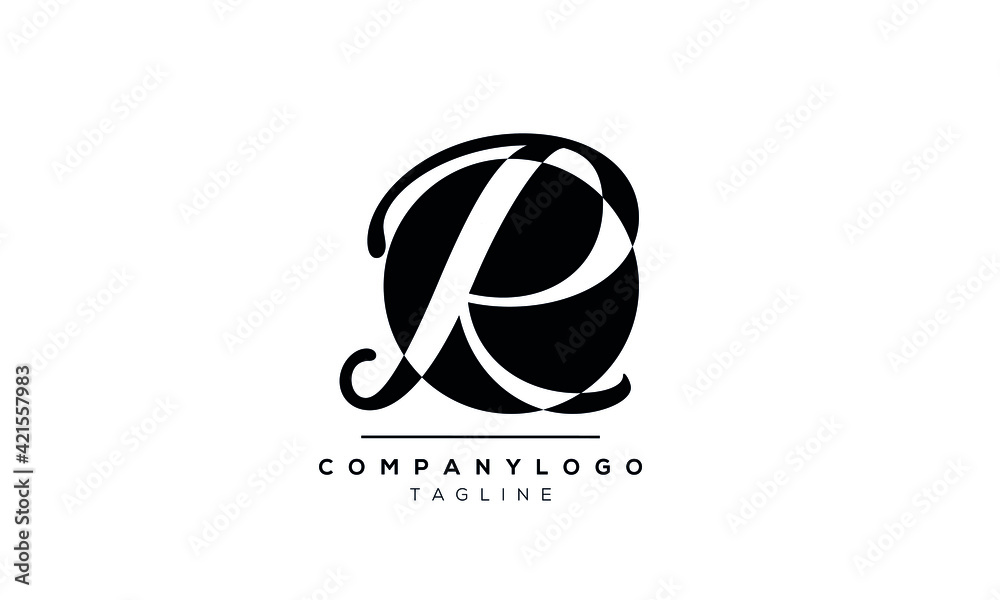 Abstract Letter Initial R Circle Vector Logo Design Template Stock ...