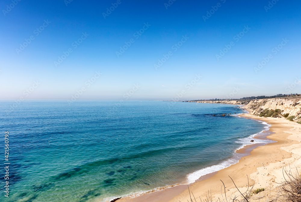 Clean beach in southern California during off season