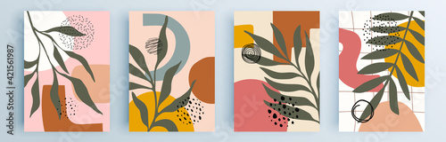 Modern abstract covers set, minimal covers design. Colorful geometric background, vector illustration.