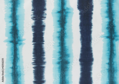 Valokuva White and blue tie die fabric. Textile backdrop