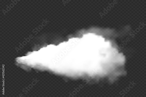 Road dust cloud from driving car or motorbike. Vector realistic splash of dirty powder, sand and stones under the wheels. Texture of dusty trail from speed motion