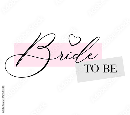 Bachelorette party, hen party or bridal shower hand written calligraphy card, banner or poster graphic design lettering vector element. Bride to be quote