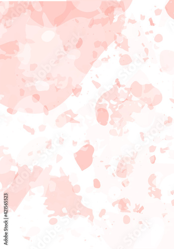 Terrazzo modern abstract template. Pink texture