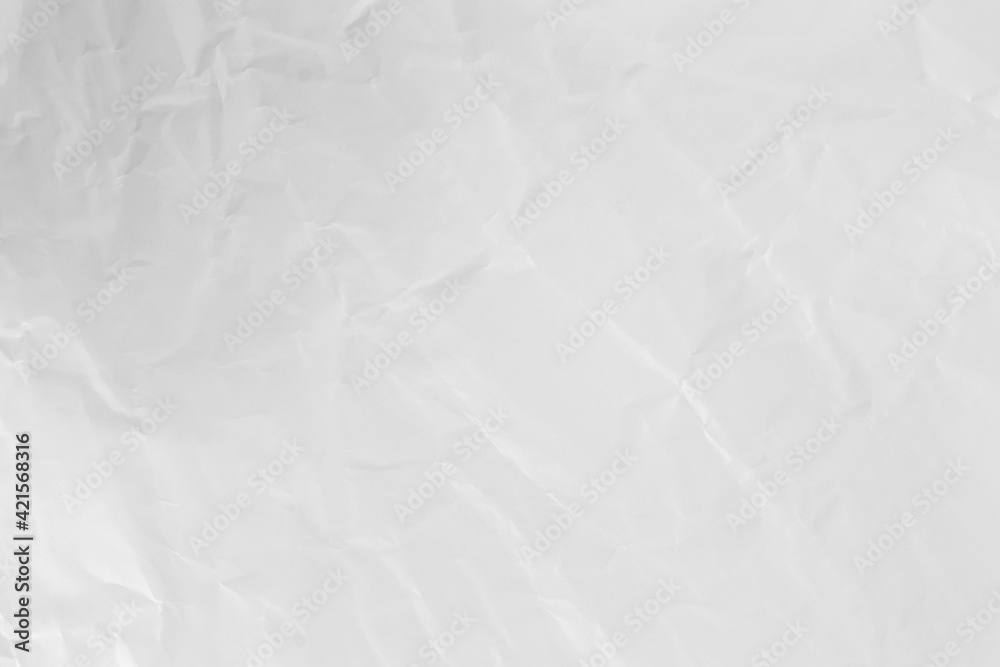 Fototapeta premium White crumpled paper texture background