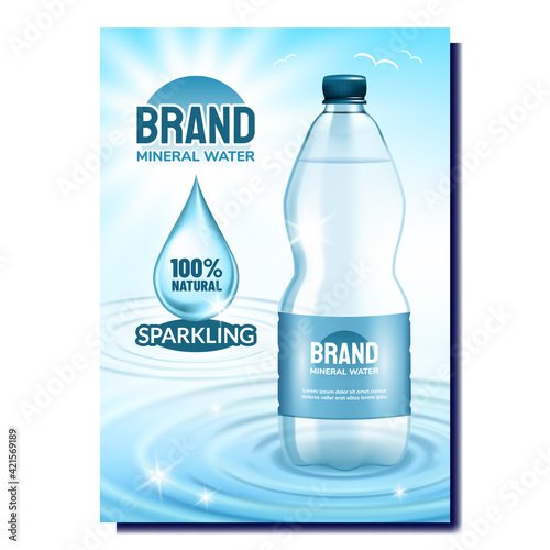 Mineral Water Creative Promotional Banner Vector Illustration
