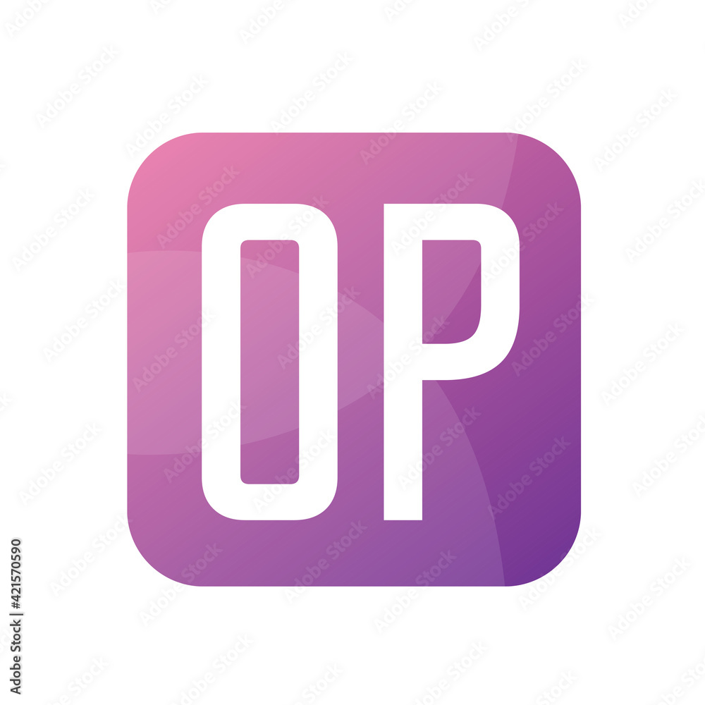 OP Letter Logo Design With Simple style OP Letter Logo Design With Simple style