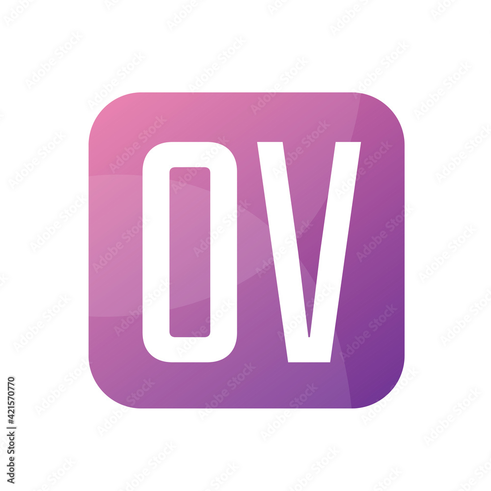 OV Letter Logo Design With Simple style OV Letter Logo Design With Simple style