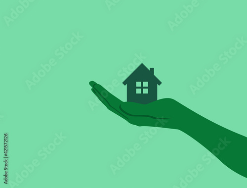 mano, palmo, casa, immobiliare,  casetta