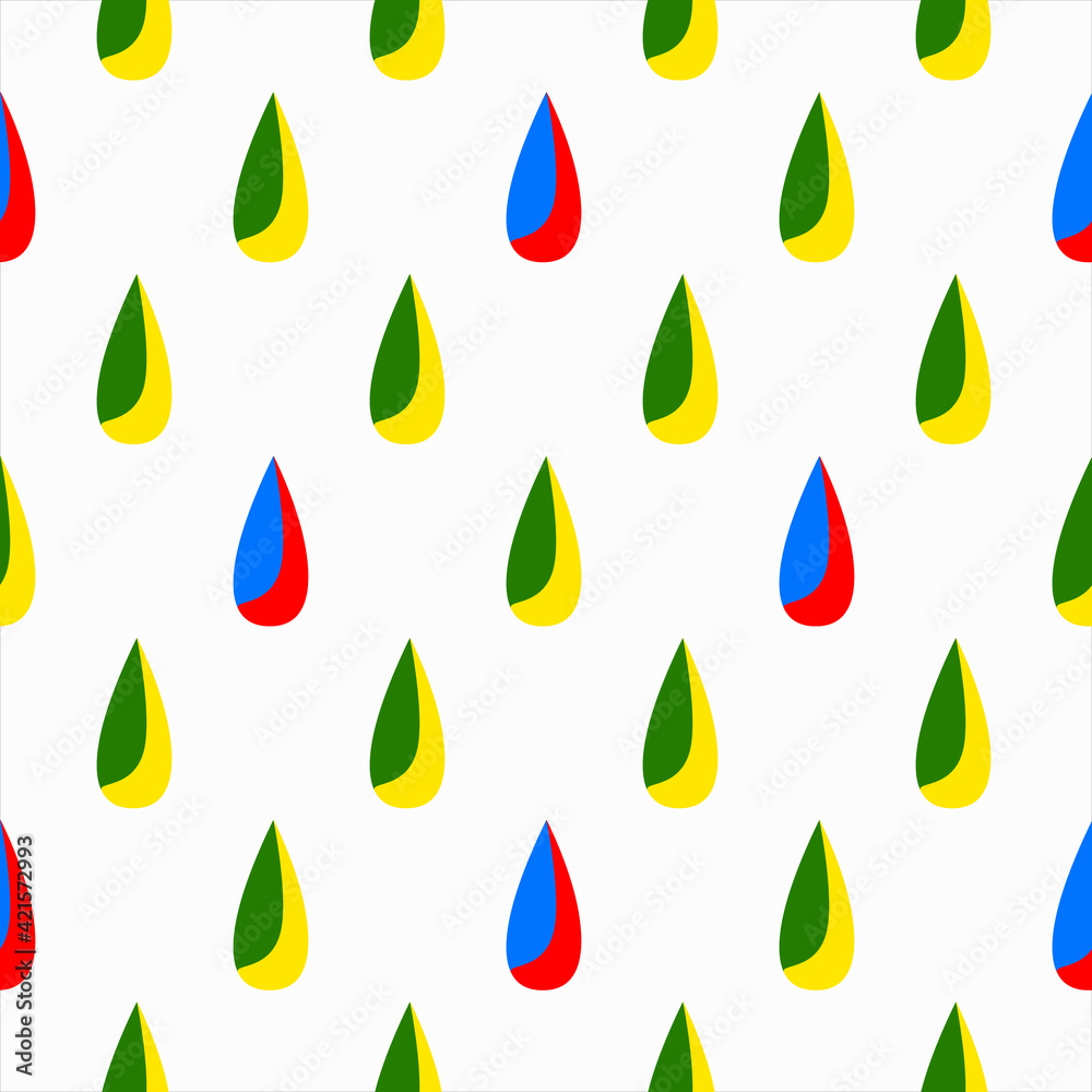 Colored raindrops seamless pattern. Colored raindrops seamless pattern.