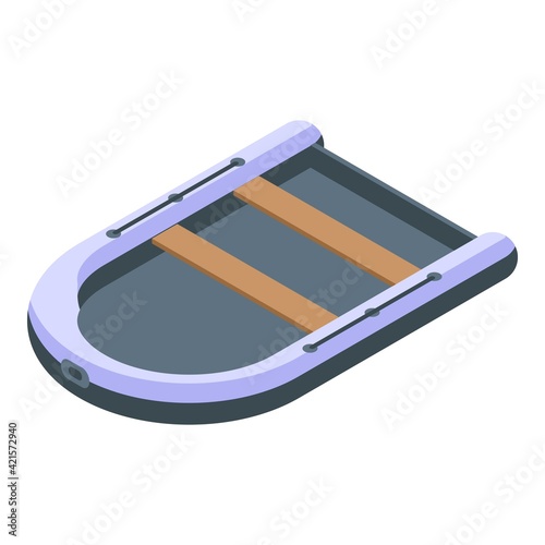 Travel rescue boat icon. Isometric of Travel rescue boat vector icon for web design isolated on white background