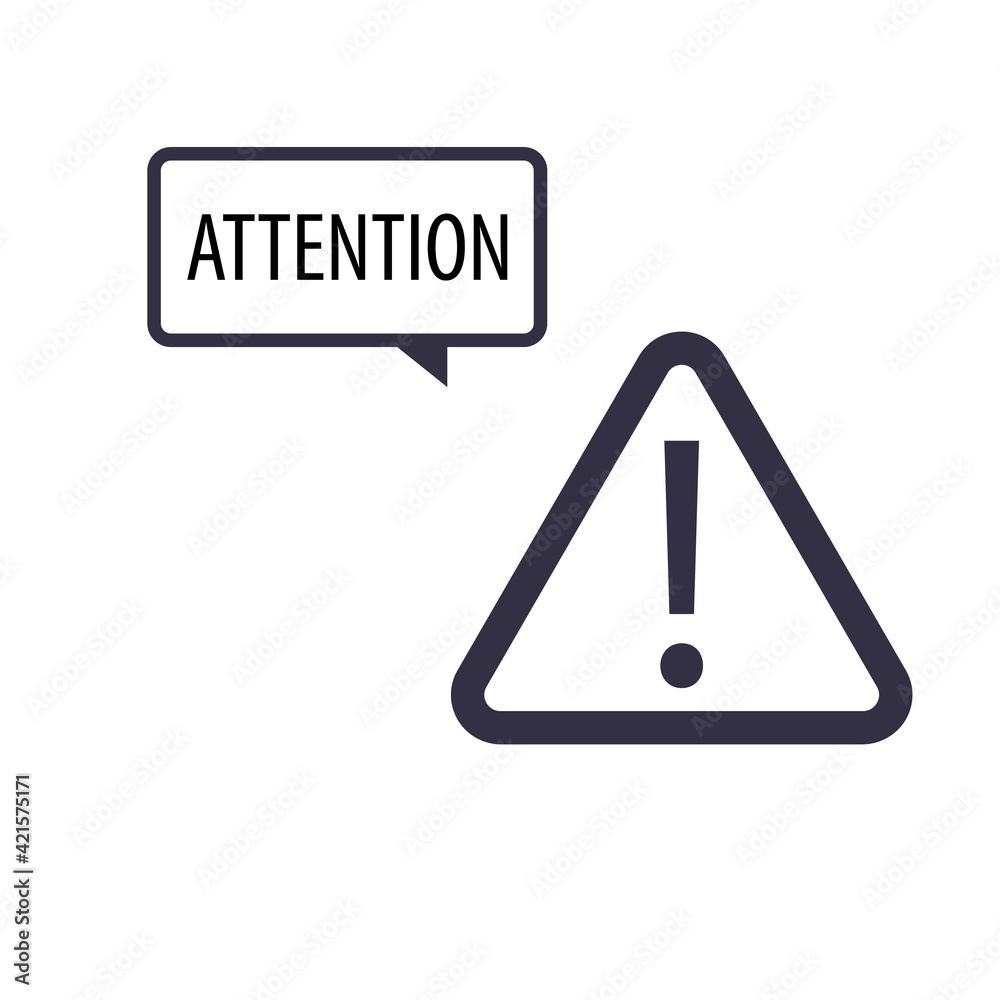 Vector Symbol Icon Of Attention, Important And Warning. Exclamation 