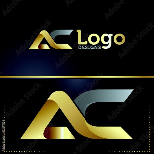 AC letter logo design vector