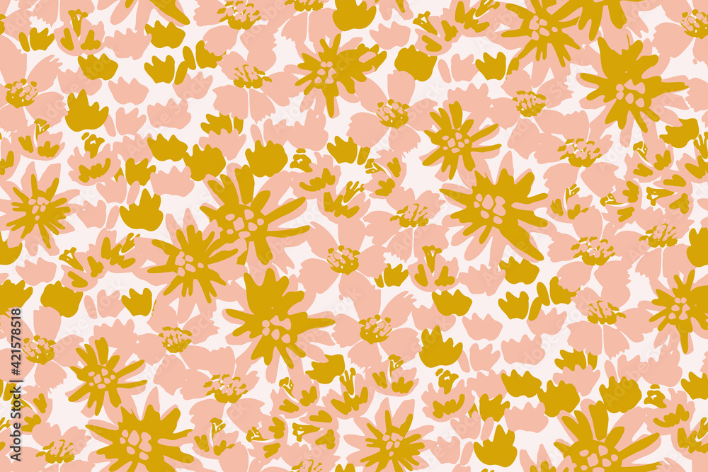 Pink And Yellow Fabric, Wallpaper and Home Decor