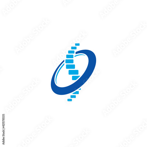 Spine and Circle logo or icon design