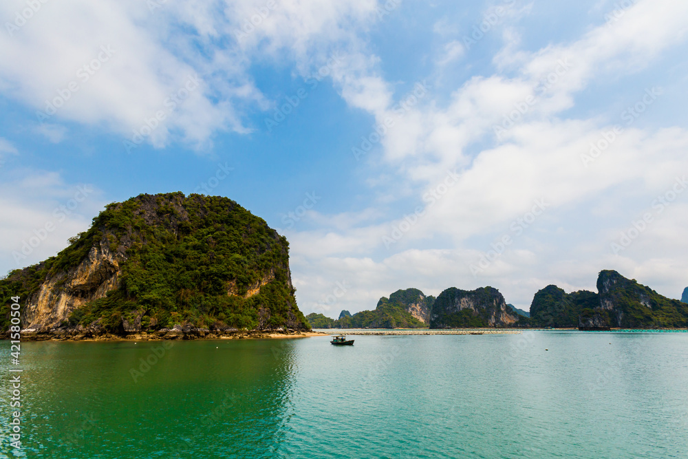Naklejka premium Bai Tu Long Bay cruise Halong Vietnam