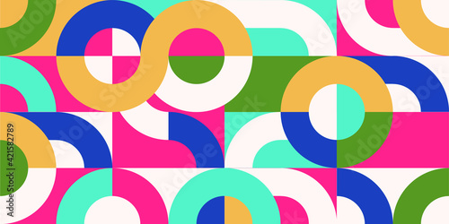 Geometry minimalistic artwork with simple shape and figure vector illustration. Abstract pattern design in Scandinavian style for web banner branding package wallpaper