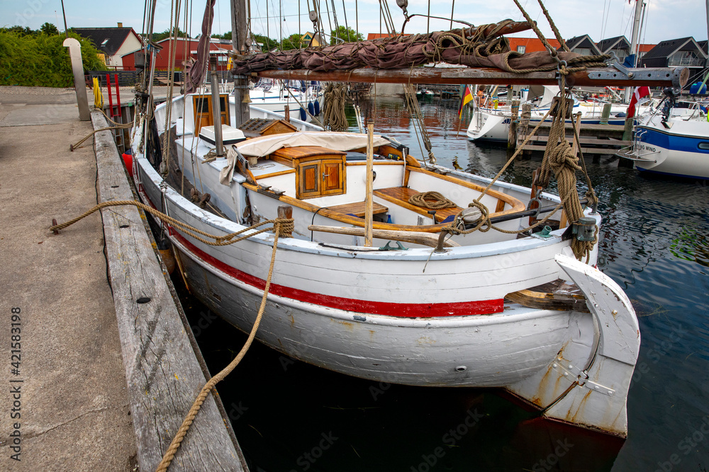 Old sailboat in Lohals port (Langeland Municipality),Denmark,scandinavia,Europe