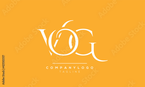 Abstract Letter Initial VOG Vector Logo Design Template photo