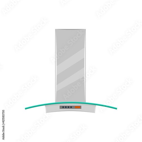 Kitchen extractor hood vector illustration isolated on white background