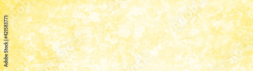 Abstract bright pastel yellow spotted painted brush paper texture background banner panorama template pattern design art