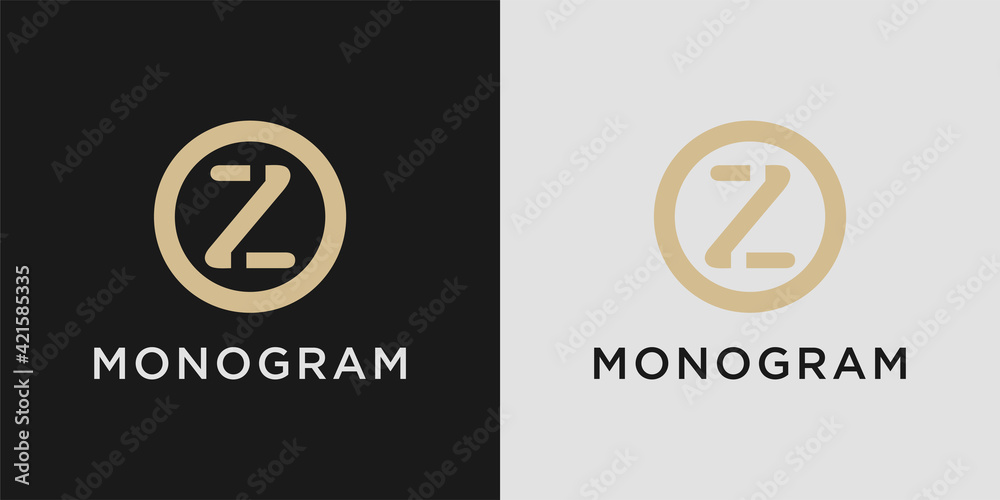Monogram logo design letter z with creative circle concept Monogram logo design letter z with creative circle concept