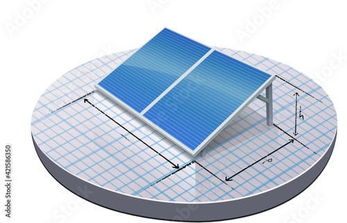 Panneau solaire et ses dimensions (détouré)