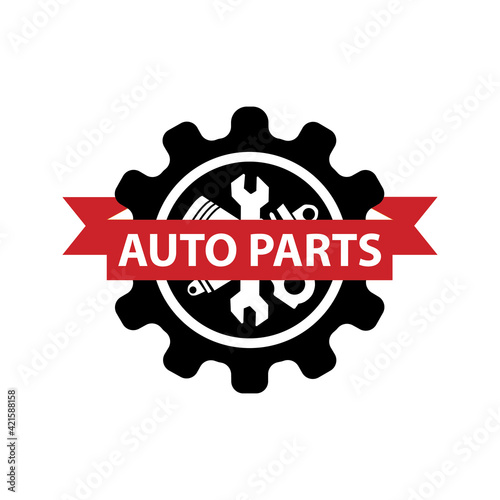 Vector logo of car parts, auto repair