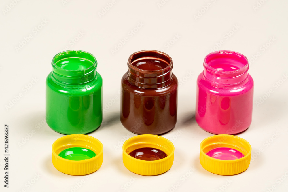 3 open gouache paint glass opened align 3 open gouache paint glass opened align