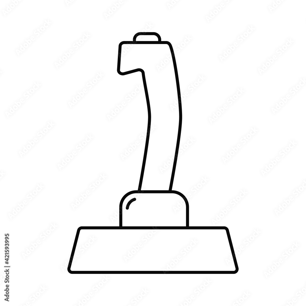Retro joystick line icon. Vector illustration isolated on white background Retro joystick line icon. Vector illustration isolated on white background
