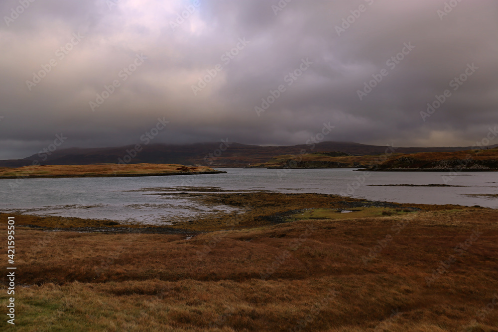 Landscape of the Isle of Skye in Scotland