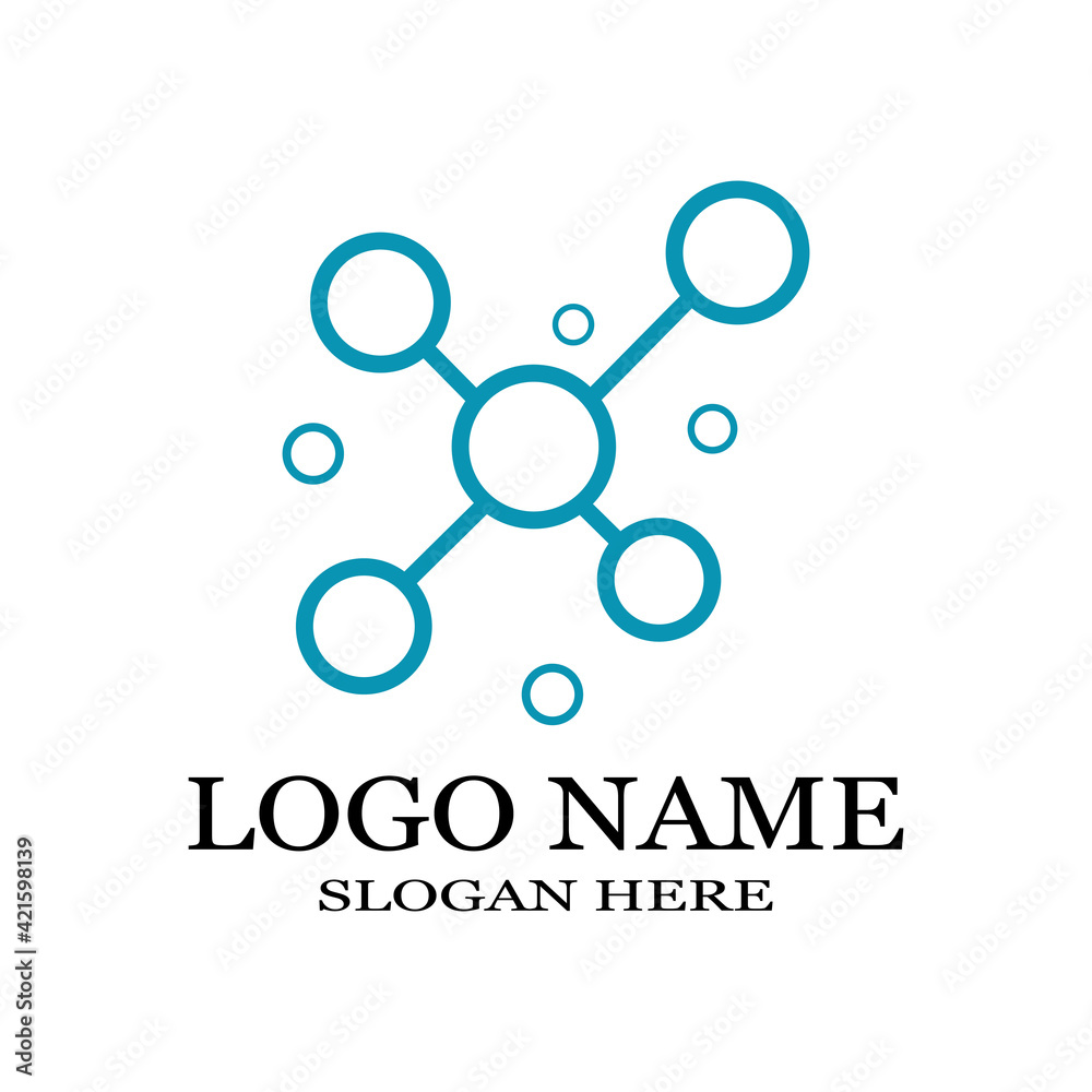 Molecule symbol logo template vector illustration design
