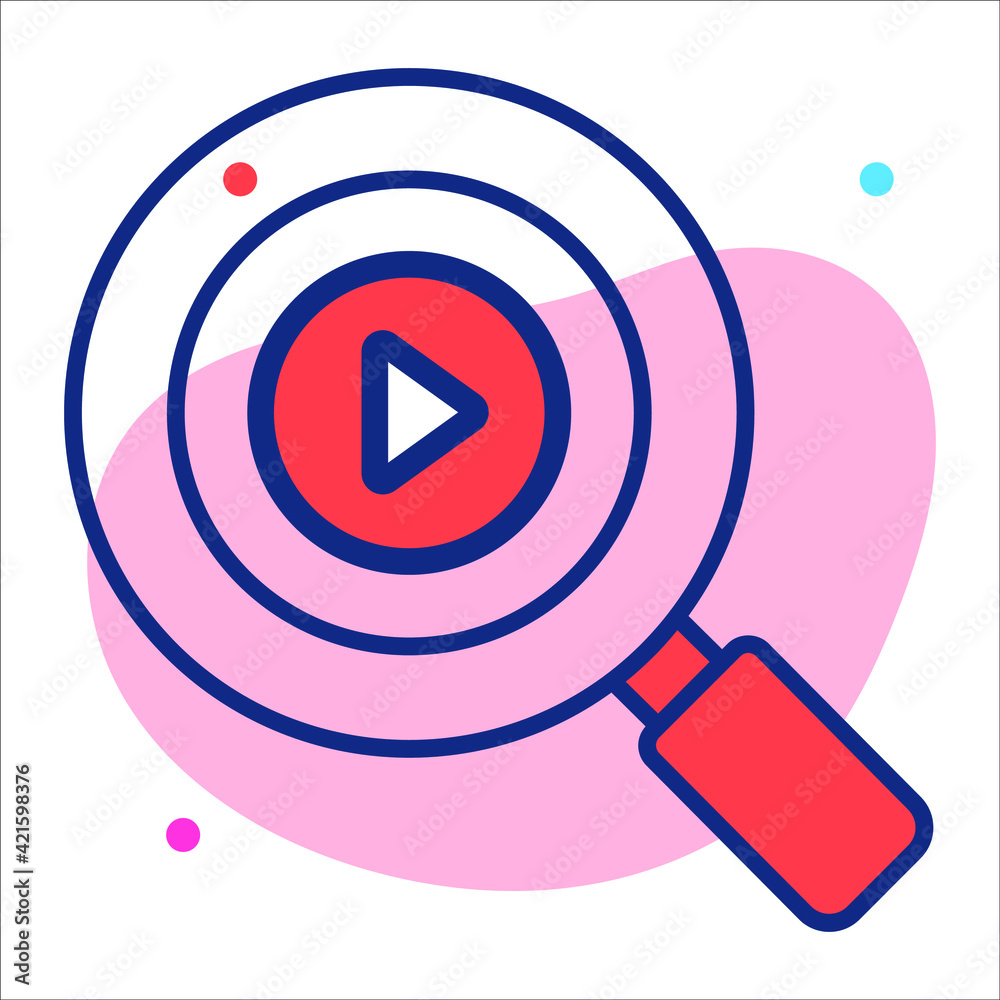 search video flat line modern illustration search video flat line modern illustration