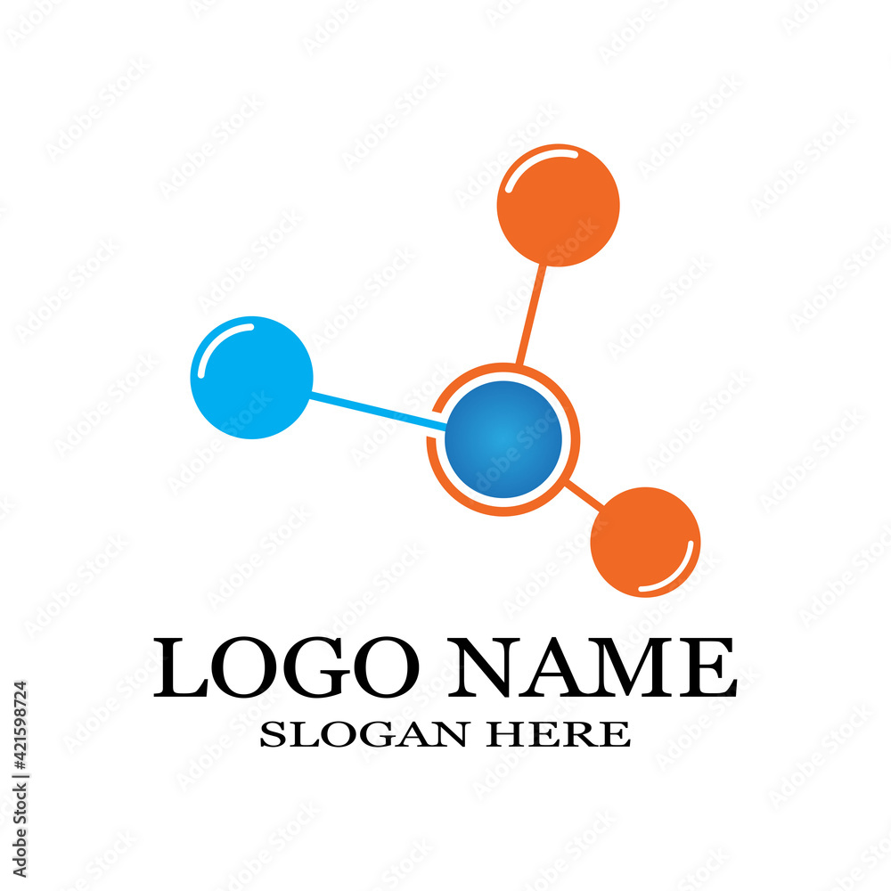 Molecule symbol logo template vector illustration design Molecule symbol logo template vector illustration design
