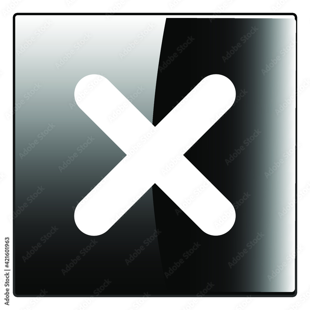 Fototapeta premium Close button vector illustration