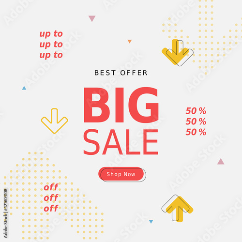 Big sale banner with sample text