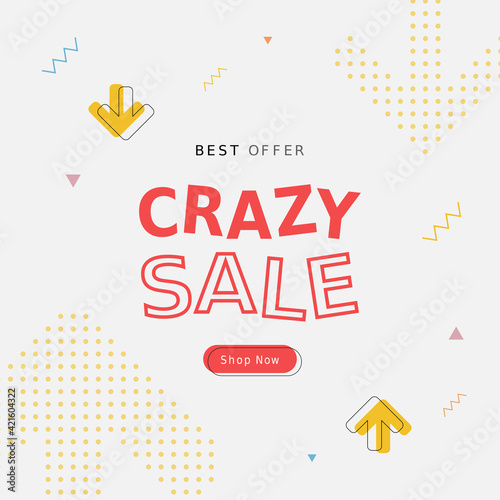 Crazy sale banner with sample text