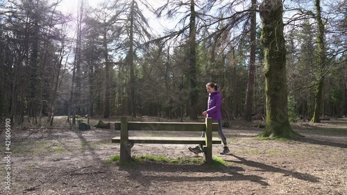 Woman sitting on bench