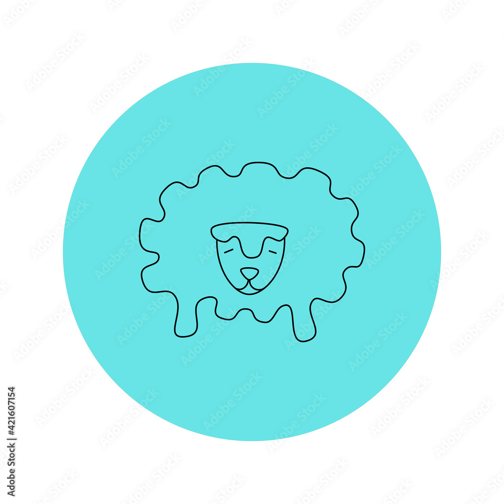 Sheep icon in flat vector style Sheep icon in flat vector style