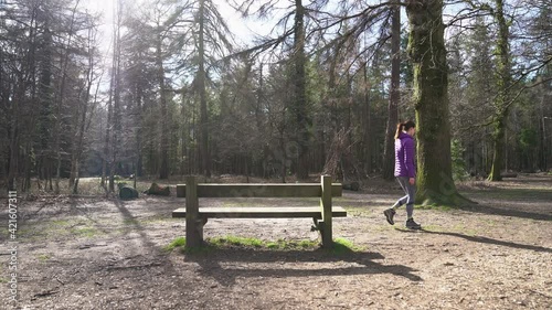 Woman sitting on bench