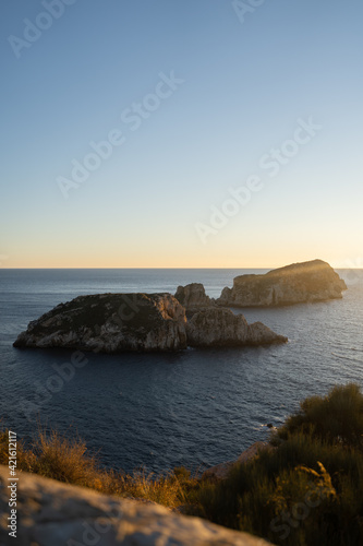 The Malgrats Islands at sunset in Palma de Mallorca, Spain (Vertical)