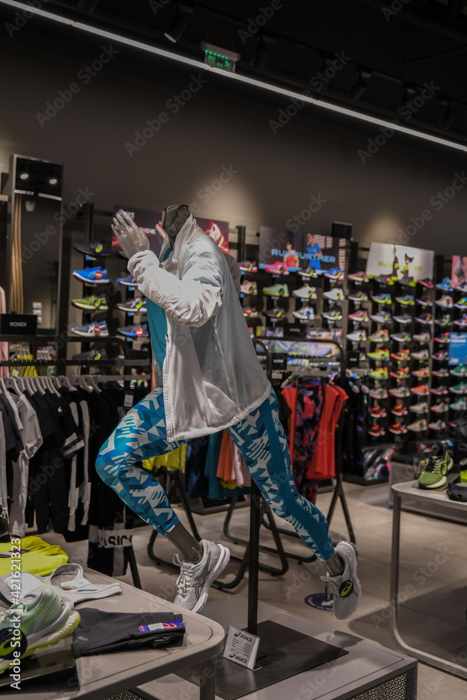 Skopje, North Macedonia - March 12, 2021: Asics store in Skopje, North  Macedonia. Asics is a Japanese multinational company which produces  footwear and sports equipment Stock Photo | Adobe Stock
