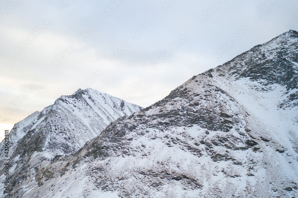 Lofoten Norway Mountain Drone Photo Lofoten Norway Mountain Drone Photo