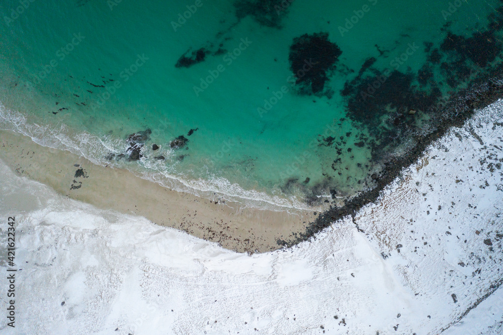 Lofoten Norway Beach Drone Photo