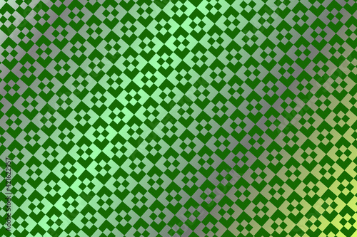 Green pattern of squares - Digital pattern background