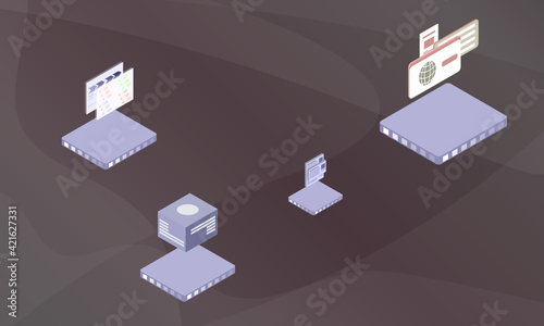 Artificial neural network concept on abstract design